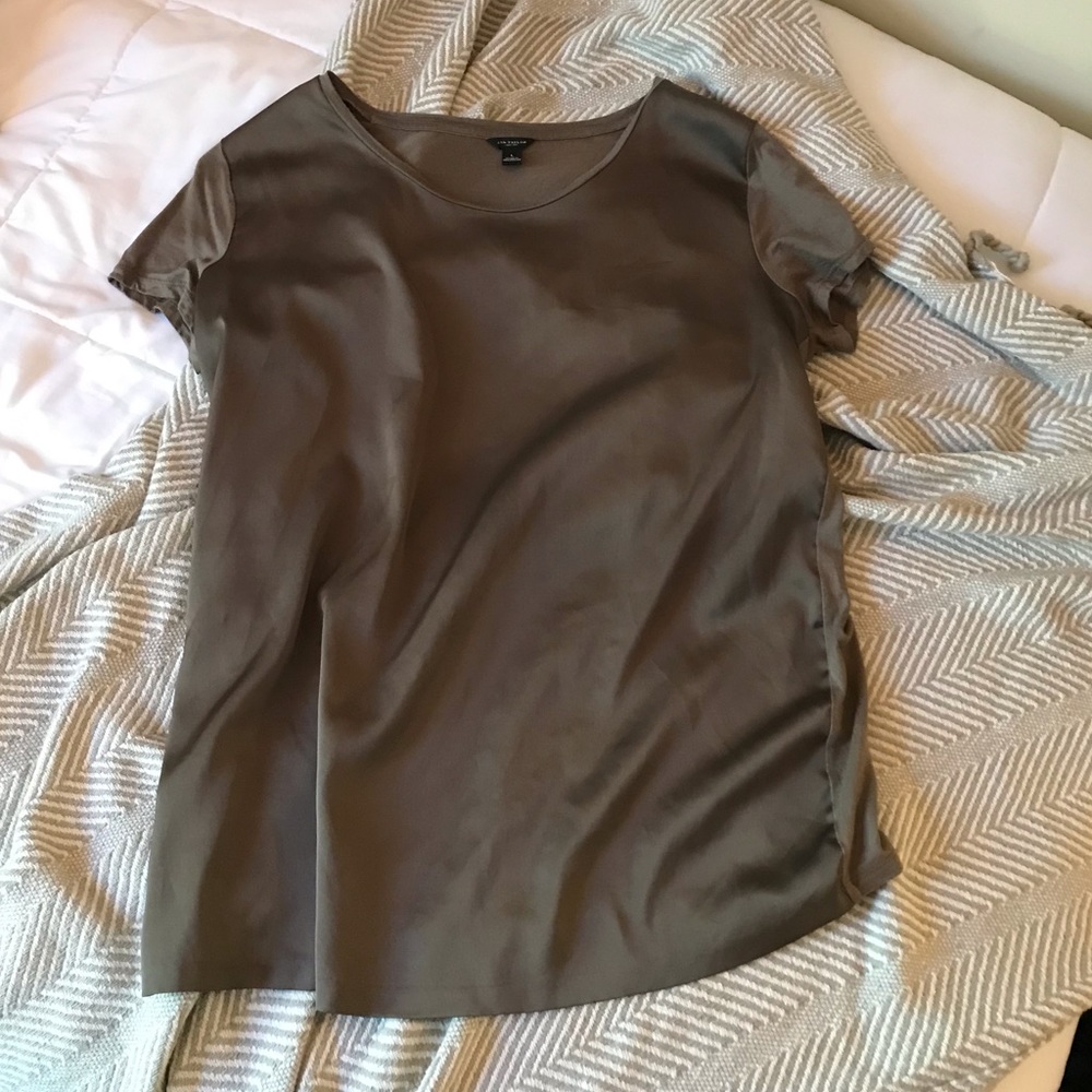 Ann Taylor dual material blouse L